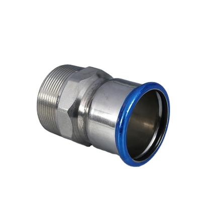 China Fluid External Thread Press Fit Fittings Pipe Stainless Steel Equal Coupling Stainless steel 304/316 OEM plumbing fittings for sale