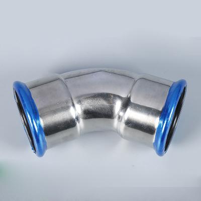 China Fluid High Quality Single Press Fit Fittings Pipe steel fitting - press Elbow Stainless Steel Stainless Steel 304/316 for sale