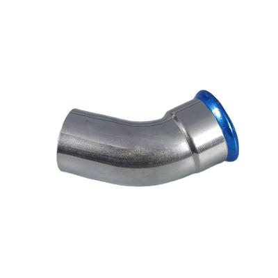 China Fluid NEW Plumbing Fittings Elbow Stainless Steel 304/316 Factory Custom Press Fit Fittings Pipe for sale