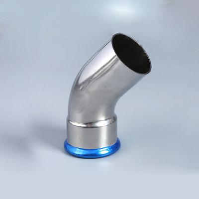 China Fluid NEW Plumbing Fittings Elbow Stainless Steel 304/316 Factory Custom Press Fit Fittings Pipe Plumbing Fittings for sale