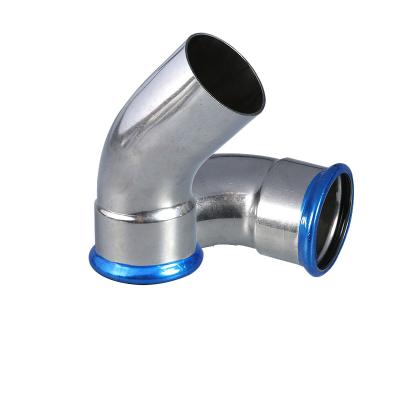 China Fluid OEM Plumbing Fittings Factory Custom Press Fit Fittings Pipe Plumbing Fittings 45-90 degrees Elbow for sale