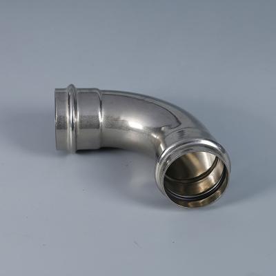 China Fluid Factory Wholesale Promotional 90 degree Elbow Double Press Fit Fittings Pipe for sale