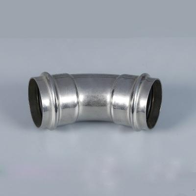 China Fluid 45 degree Elbow Double Press Fit Fittings Pipe Stainless Steel 304/316 Custom Personnalised for sale