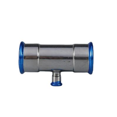 China Fluid Wholesale Stainless Steel Tube Fitting  Reducer Tee Pipe Single Press Fit Fittings Plumbing Fittings Custom Personnalised for sale