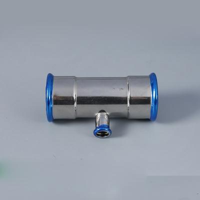 China Fluid Marine fittings SS304/316 Custom Personnalised Reducer Tee Pipe Anti-corrosion Single Press Fit Fittings for sale