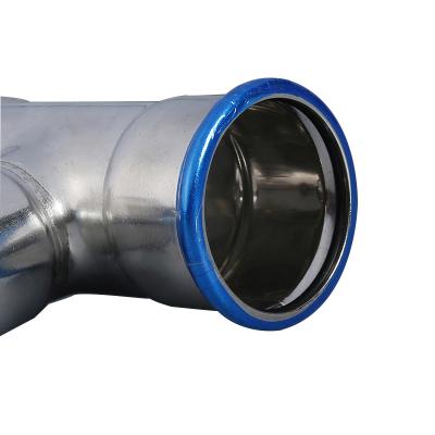 China Fluid Factory Wholesale Promotional SS304/316 Custom Personnalised Reducer Tee Pipe Anti-corrosion Single Press Fit Fittings for sale