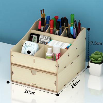 China 8 Sections for Storing Tonsmile Popular Stationery Set Paperwork Storage Desk Organizer of Different Office Items with Drawers for sale