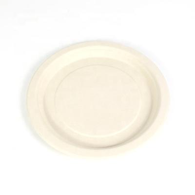 China Wholesale Disposable Biodegradable Deep Round Dish Eco-friendly Bamboo Fiber Dinner Dish for sale