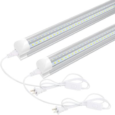 China Free Shipping USA 100V-277V Desktop T8 4ft 8ft Led Integral Tube Batten Strip Light Gel Or Clear Lens for sale