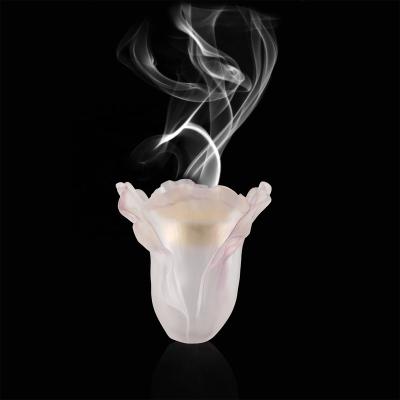 China Europe Latest Cost Effective Multi Color High Crystal Burner Fashion Tulip Shaped Crystal Decor Vase for sale