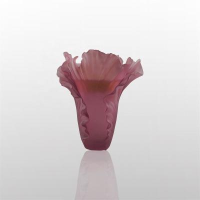 China Crystal Carving Purple Tulip Bakhoor Middle Eastern Style Beautifully Customized No Burner Censer For Wedding for sale