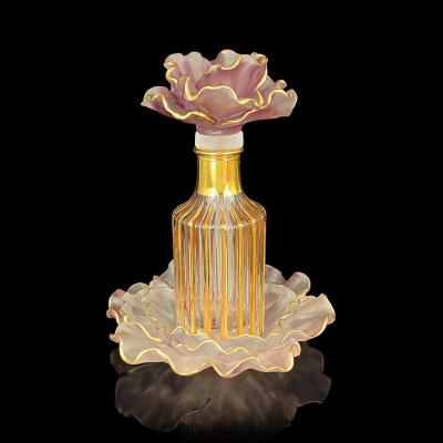 China Europe 2022 New Design Crystal Oil Bottle Perfume Glass Bottle For Cosmetic for sale