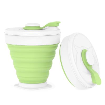 China Eco-friendly Folding Cup Product Minimalist Folding Water Silicone Cup Office Coffee Telescopic Multi-Function Collapsible Cup for sale