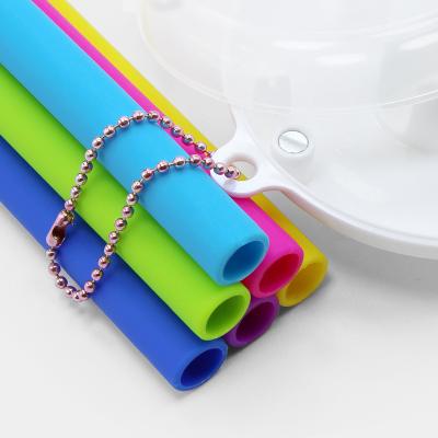 China Silicone Straw Juice Milk Tea Drink Baby Disposable Straight Bend Straws Reusable Straws for sale