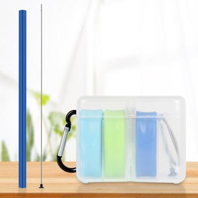 China Viable hot sale silicone straws portable reusable oversea bevel cut travel silicone straws for sale