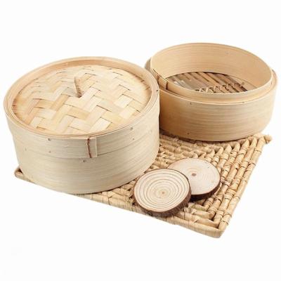 China Sustainable Bamboo Steamer With Custom Logo Chinese Supplier Mini Wedding Gift Hot Sale In Natural Round Shape 4 Inch Set From China Wholesale 10 for sale