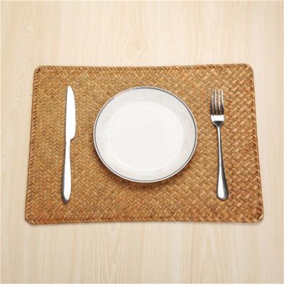 China High Quality Water Hyacinth Square Placemats Sustainable Natural Round Plant Plankton Rectangle Mat 30cm Competitive Price Hyacynth Place Mat for sale