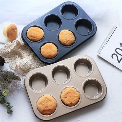 China Sustainable Non Stick Pie Baking Tray Cake Mold Dish Trending Pans For Muffins Oven Safe Tool Nonstick Coating Silver Black Bread Pan for sale