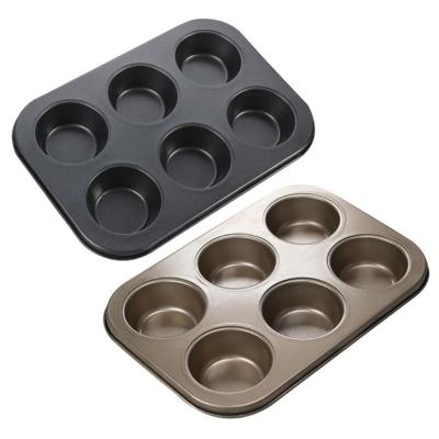 China Sustainable Muffin Brownie Cast Top Bake 0.8mm Aluminum Carbon Steel In Stainless Tray Best Price Non-Stick Muffing Pan for sale