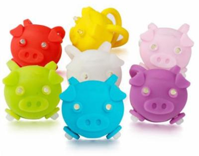 China Cute Pig Shape Blinking Led Lights For Bikes Lightweight Small Size Low Power  for sale