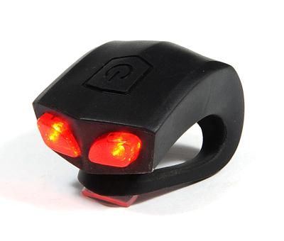 China Wrap Around Red Silicone Led Bicycle Lights With 2 * CR2032 Battery Constant Flash for sale