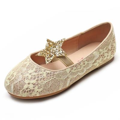 China 2021 summer new girls' high school children's single lace children's shoes flat children's ballet shoes for sale