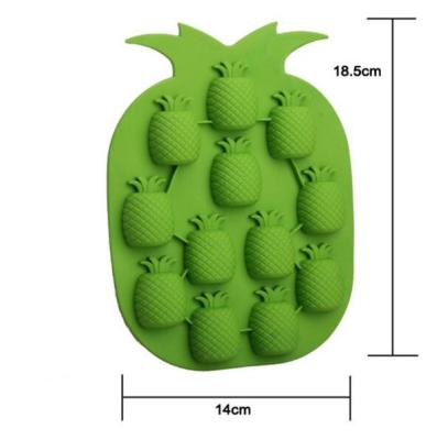 China Creative Stored Pineapple Silicone Ice Cube DIY Ice Maker Pineapple Ice Cube for sale