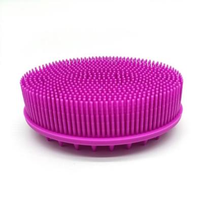 China EXFOLIATE Long Handle Shower Massage Shampoo Soft Silicone Bath Brush for sale