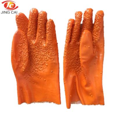 China Anti Slip Anti Slip PVC Coated Working Gloves Oil Resistant Acid Resistant for sale