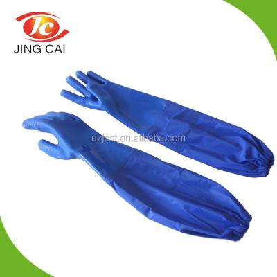 China Waterproof Arm Safety Working PVC Gloves Long Sleeve Pond Gloves for sale