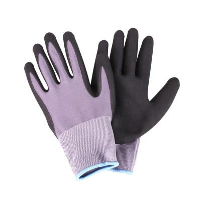 China Nitrile 15g Nylon&spandex Palm Dipped Micro Foam Nitrile Work Gloves for sale