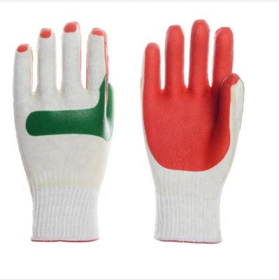 China CE Quality 10G Anti-Slip Cotton Knitted Laminated Latex Gloves for sale