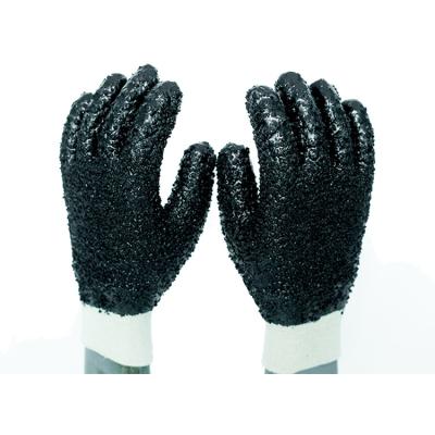 China Heavy Industry JingCai Custom Logo Anti-Slip Gloves With PVC Coating For Mining for sale