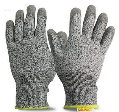 China Heavy Industry JingCai 13 Gauge Soft Palm Carbon Fiber Anti-Cut Mining Industry Work Gloves Coated Construction for sale