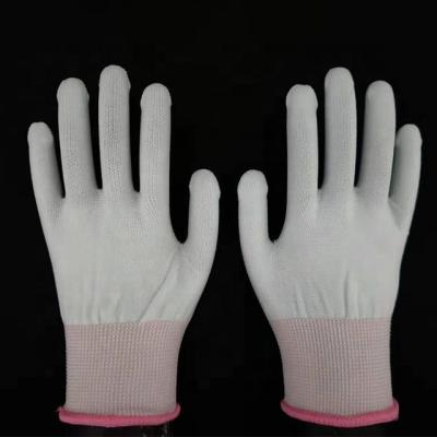 China PU Dipped Polyurethane Anti-Slip Palm Fitted Safety Hand Coated Work Glove For Assembly Electronics for sale