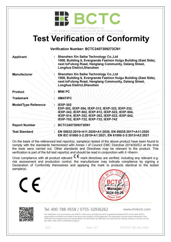 CE - Shenzhen Xin Saike Technology Co.,Ltd.