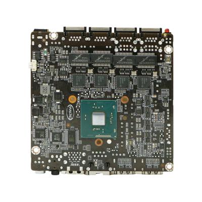 중국 PCB 100 X 100mm 4 LAN 1 미니 PCIE 얇은 클라이언트 J3160 NUC 메인보드 판매용