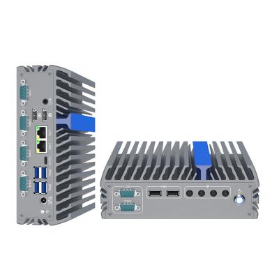 China N100 Quad Core Fanless Industrial Mini PC 6 Com Rs232 4k Mini PC for sale