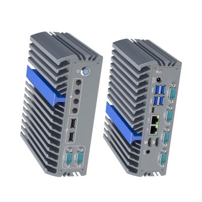 China Kleine industriële pc 2 Intel I226-V Industrial Fanless Mini PC For Pos System Te koop