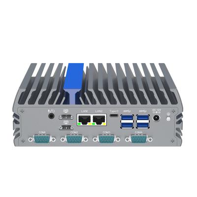 China Embedded Fanless Box Industrial Pc With 12th Core I3 I5 I7 cpu for sale