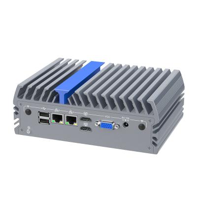 China Low Power N100 Fanless Mini PC HD-MI VGA Dual Lan Mini Computer TDP 6w for sale