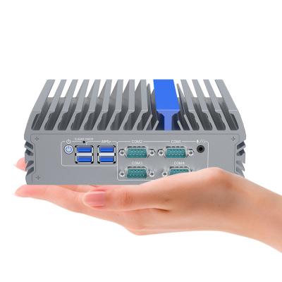 China Rugged Mini PC N100 M.2 USB Industrial Mini PC Computer 2 RS232 for sale