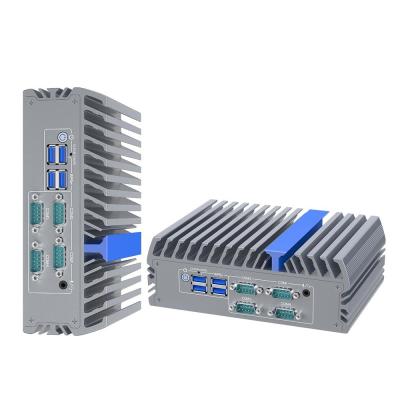 China Small Mini PC J6412 Quad Core 6 USB 4 COM 2 Lan Nano Computer for sale