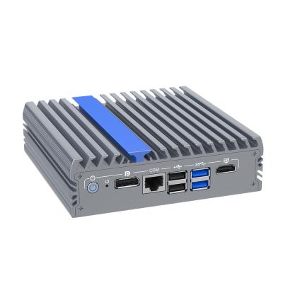 China 6W TDP 4 Lan Fanless Firewall PC N100 CPU 4K Dual Display Linux Mini PC for sale