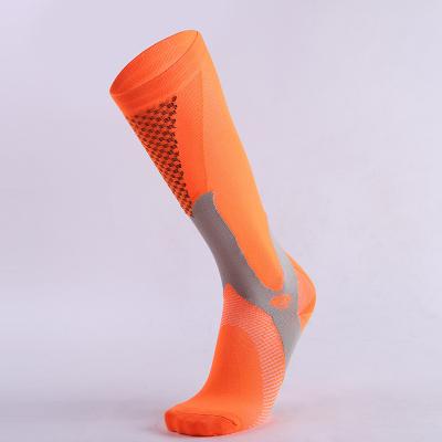 China Breathable Custom logo sports wear Unisex knee-high football athletic soccer socks anti slip for sale