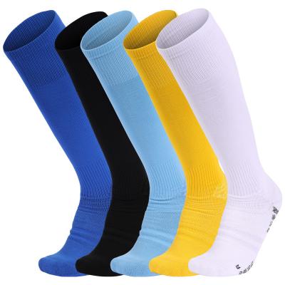 China Breathable custom long tube sports soccer football socks team sports socks for sale