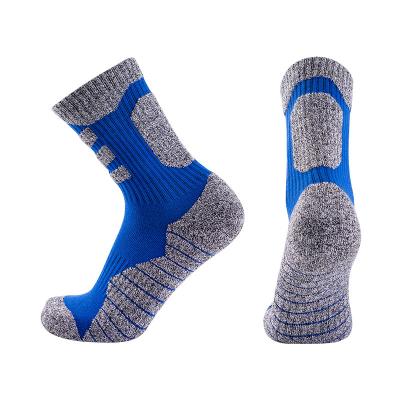 China Breathable Men's medium length thickened towel bottom anti slip hiking socks for hiking, mountain warmth, and snow socks customization for sale