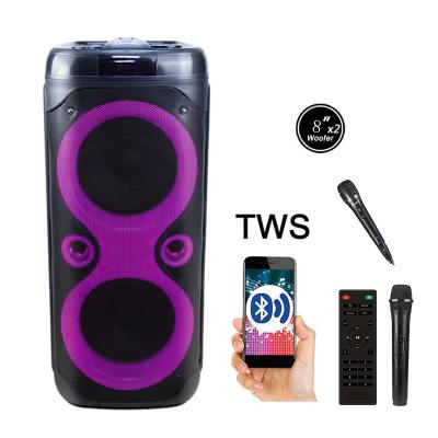 China Video call TWS high level large Partybox 110 dual 8 inch portatil bluetooh speakers wireless bluetooth 5.0 outdoor party speaker for sale