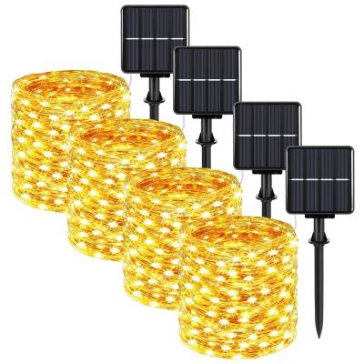 China Others 12M 100 LED Solar Fairy Lights String Light Waterproof Outdoor Solar Power Christmas Garden LED Solar Lamp Holiday Decoration for sale