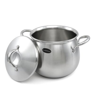 China Professional Stainless Steel Cylindrical Deep Handle Saucepan Maker Soup Pot Cookware Set Milk Pot Wok Pan With Lid for sale